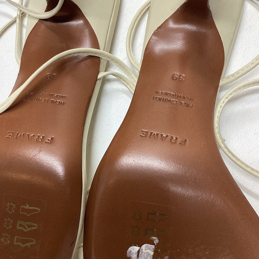 Frame Le Ozzie Heeled Lace Up Leather Sandal Size EU 39 - Picture 6 of 15